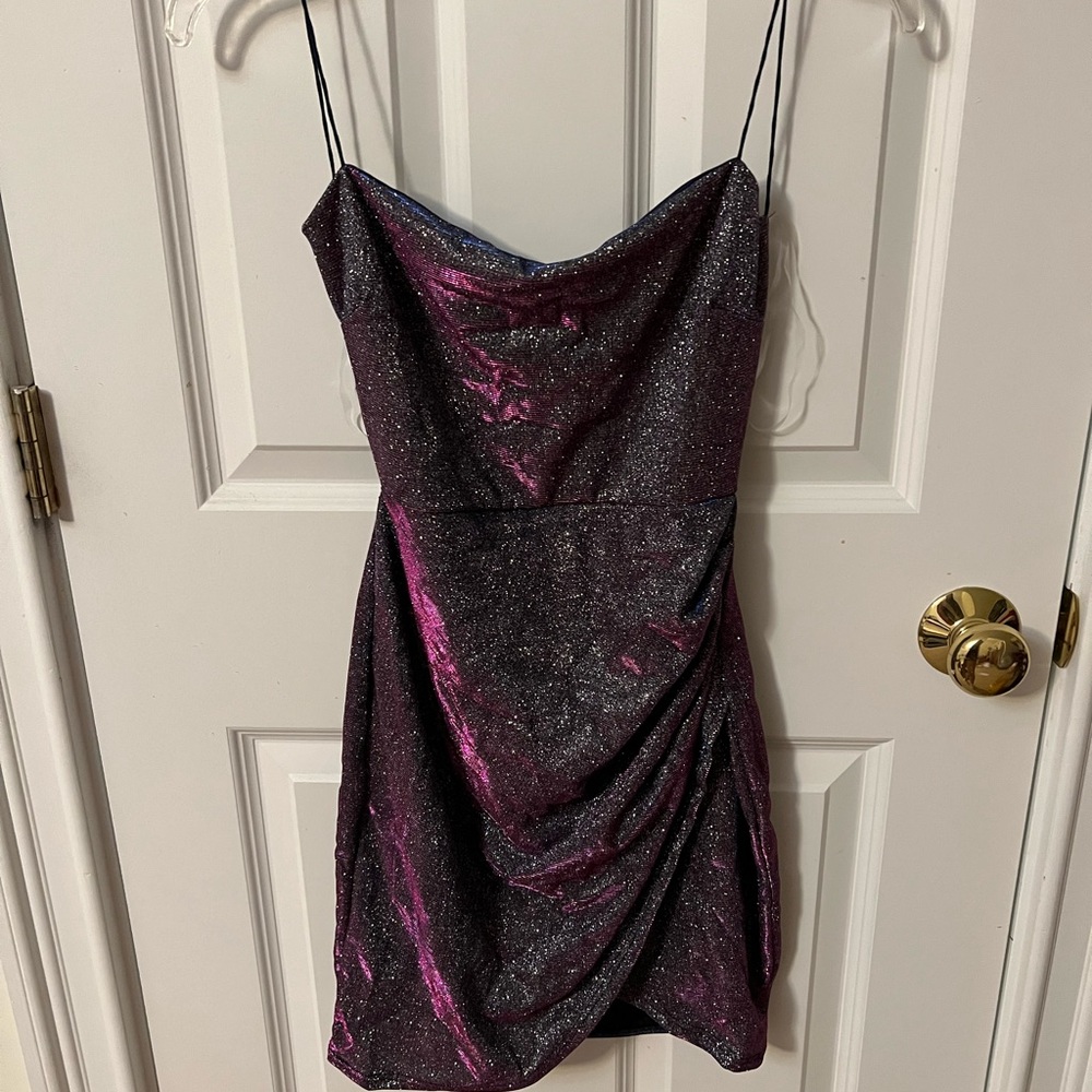 Windsor Sparkly Purple Mini Dress